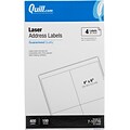 Quill Brand® Laser Address Labels, 4 x 6, White, 400 Labels (710776)