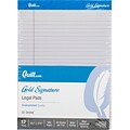 Quill Brand® Gold Signature Premium Series Legal Pad, 8-1/2 x 11, Wide Ruled, Orchid, 50 Sheets/Pad, 12 Pads/Pack (742292)