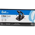 Quill Brand® 2-Hole Punch, 12 Sheet Capacity, Black (10354-QCC)