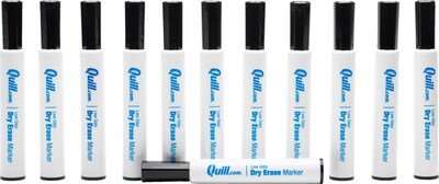 Quill Brand® Dry Erase Markers, Chisel Point, Black, 1 Dozen (787139)