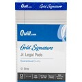 Quill Brand® Gold Signature Premium Series Legal Pad, 5 x 8, Legal Ruled, Gray, 50 Sheets/Pad, 12 Pads/Pack (742286)