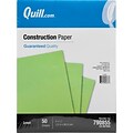 Quill Brand® 9 x 12 Construction Paper, Green, 50 Sheets/Pack (790855)