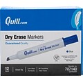 Quill Brand® Dry Erase Markers, Chisel Point, Blue, 1 Dozen (787140)