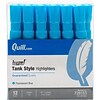 Quill Brand® Tank Style Highlighters, Chisel Tip, Fluorescent Blue, Dozen (12292-QCC)