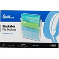 Quill Brand® 3-Pocket Plastic Letter Size  Wall Pockets, Clear (736904)