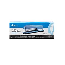 Quill Brand® Contemporary Desktop Stapler, 20 Sheet Capacity, Metallic Blue (79606Q)