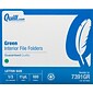Quill Brand® Interior File Folders, 1/3-Cut, Letter Size, Bright Green, 100/Box (7391BGR)