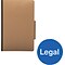 Quill Brand® 2/5-Cut Pressboard Classification Folders with Pockets, 2-Partitions, 6-Fasteners, Lega