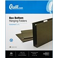 Quill Brand® Reinforced 5-Tab Box Bottom Hanging File Folders, 2 Expansion, Letter Size, Dark Green, 25/Box (730051)