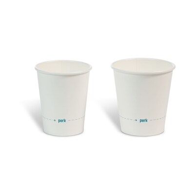 Perk™ Paper Hot Cups, 8 oz., White, 50/Pack (PK59142)