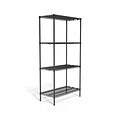 Coastwide Professional™ 4-Shelf Wire Unit, 36W, Black (CW25470)