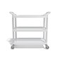 Quill Brand® 3-Shelf Plastic/Poly Utility Cart, Gray (17861)