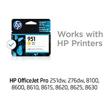 HP 951 Yellow Standard Yield Ink Cartridge   (CN052AN#140)