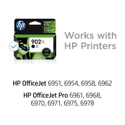 HP 902XL Black High Yield Ink Cartridge (T6M14AN#140), print up to 750 pages