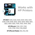 HP 62 Black Standard Yield Ink Cartridge (C2P04AN#140), print up to 200 pages