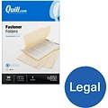 Quill Brand®  Heavy-Duty Reinforced 1/3-Cut Assorted 1-Fastener File Folders, Legal, Manila, 50/Box (733151)