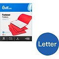 Quill Brand®  1/3-Cut Assorted 2-Fastener Folders, Letter, Red, 50/Box (7354RD)