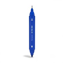 TRU RED™ Pen Permanent Markers, Twin Tip, Blue, 12/Pack (TR57831)