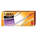 BIC Cristal Ballpoint Pens, Medium Point, Red Ink, Dozen (10128/MS11RD)