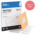 Quill Brand® Laser/Inkjet Address Labels, 2 x 4, White, 1,000 Labels (Comparable to Avery 5444)