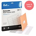 Quill Brand® Removable Laser/Inkjet Labels, 1 x 2-5/8, White, 750 Labels (Comparable to Avery 6460)