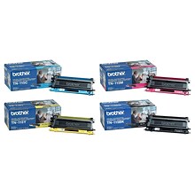 Brother TN115 Black, Cyan, Magenta, Yellow, High Yield Toner, 4/Pack