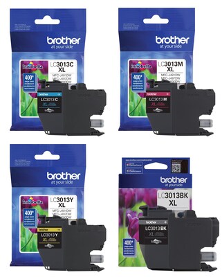 Brother LC3013 Black, Cyan, Magenta, Yellow High Yield Ink, 4/Pack