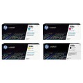 HP 508 Black/Cyan/Magenta/Yellow High Yield Toner Cartridge, 4/Pack