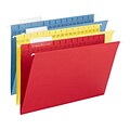 Smead TUFF Recycled Hanging File Folder, 3-Tab Tab, Legal Size, Assorted Colors, 15/Box (64140)
