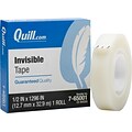 Quill Brand® Invisible Tape, Matte Finish, 1/2 x 36 yds., Single Roll (70016028915)