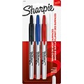 Sharpie Retractable Permanent Markers, Fine Tip, Assorted, 3/Pack (32726)