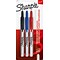 Sharpie Retractable Permanent Markers, Fine Tip, Assorted, 3/Pack (32726)