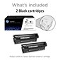 HP 12A Black Standard Yield Toner Cartridge, 2/Pack  (Q2612D)