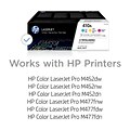 HP 410A Cyan/Magenta/Yellow Standard Yield Toner Cartridge, 3/Pack (CF251AM)