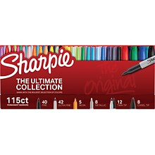 Sharpie The Ultimate Collection Permanent Markers, Assorted Tips, Assorted Colors, 115/Pack (1983255