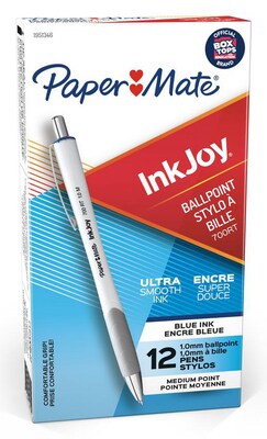 Paper Mate InkJoy 700RT Retractable Ballpoint Pen, Medium Point, Blue Ink, Dozen (1951346)