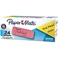 Paper Mate Pink Pearl Erasers, Pink, 24/Box (70520)