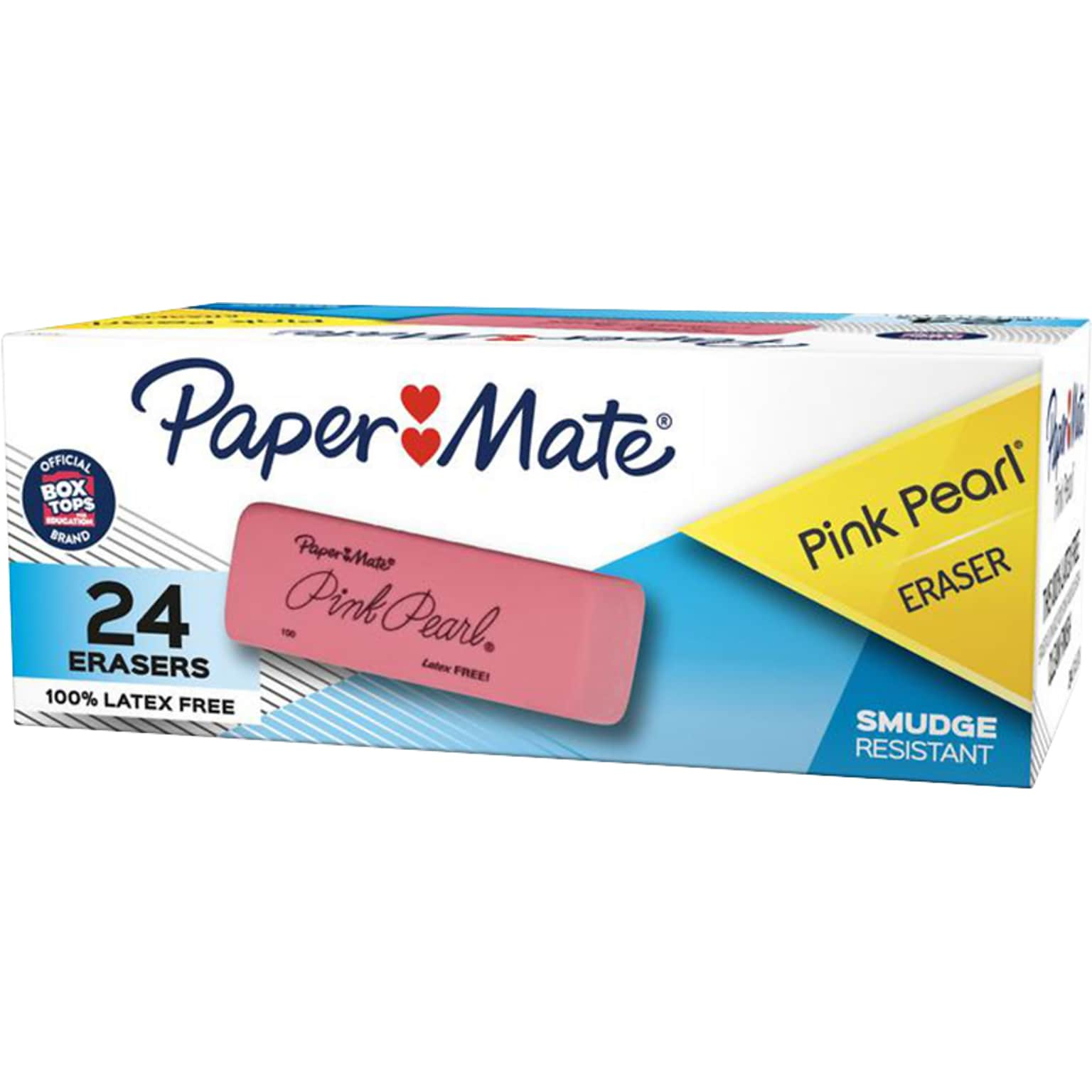 Paper Mate Pink Pearl Erasers, Pink, 24/Box (70520)