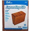 Quill Brand® Heavy-Duty Reinforced Expanding File, Monthly Index, 12 Pockets, Letter Size, Brown (72