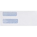 Quill Brand Gummed Security Tinted Double Window Envelope, 3 5/8 x 8 7/8, White, 1000/Box (45837)