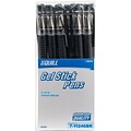 Quill Brand® Grip Gel Stick Pens, Medium Point, Black, Dozen (11246QL)