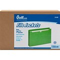 Quill Brand® Reinforced File Jacket, 2 Expansion, Legal Size, Green, 50/Box (74950GN)