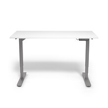 Union & Scale™ Essentials 55W Electric Rectangular Adjustable Desk, White (UN56206)