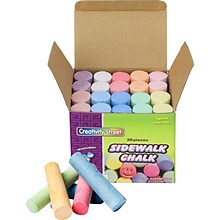 Chenille Kraft Sidewalk Chalk, Assorted, 20/Box (CK-1700)