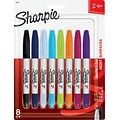 Sharpie Permanent Markers, Twin Tip, Assorted, 8/Pack (33861)