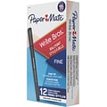 Paper Mate Write Bros. Ballpoint Pen, Fine Point, Black Ink, Dozen (33811)