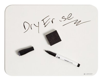 U Brands Dry-Erase Whiteboard, 12 x 9, 6/Pk (3135U00-01)