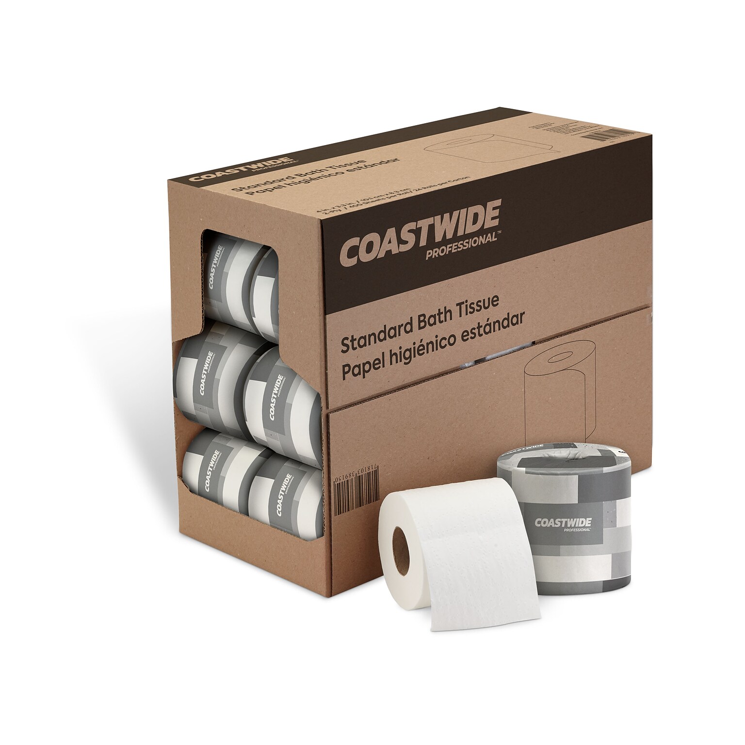 Coastwide Professional™ 2-Ply Standard Toilet Paper, White, 400 Sheets/Roll, 24 Rolls/Case (CW59750-CC)