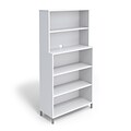 Union & Scale™ Essentials 5 Shelf 72H Laminate Bookcase, White (UN56974)