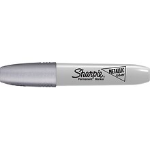 Sharpie Permanent Markers, Chisel Tip, Silver Metallic, 12/Pack (2089638)